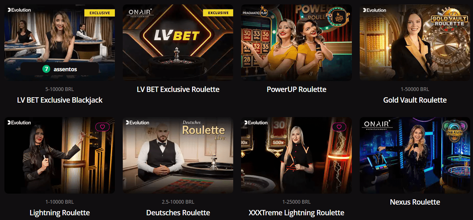 Visualização do cassino ao vivo do cassino LVBet Visualização do cassino ao vivo do cassino LVBet
