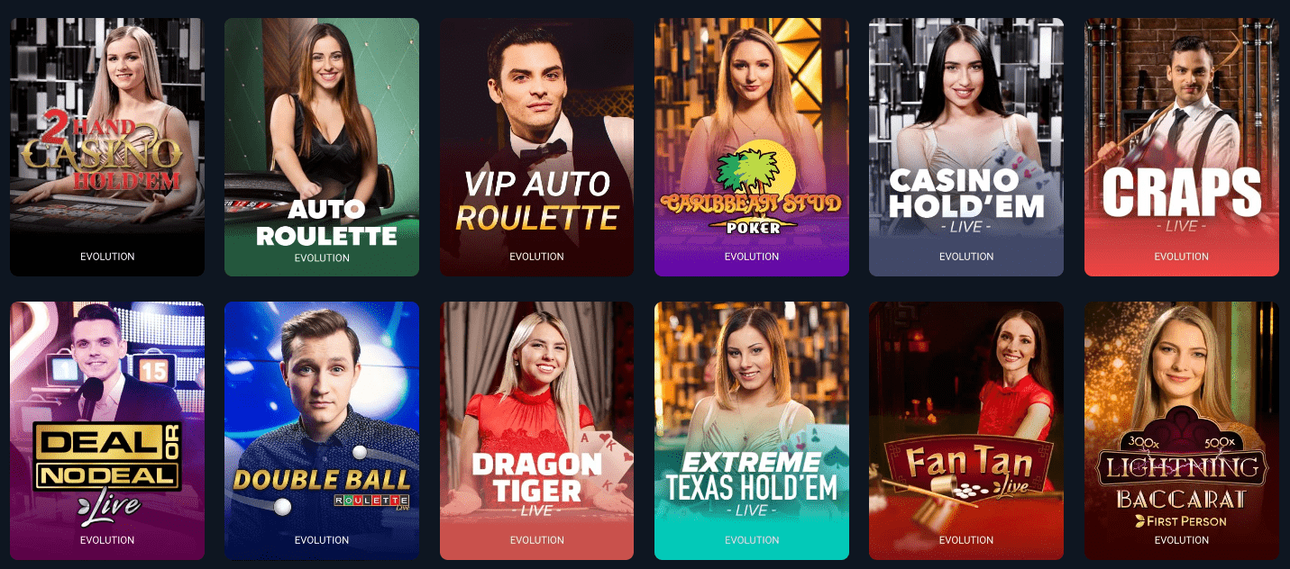 Visualização do cassino ao vivo da Chillbet