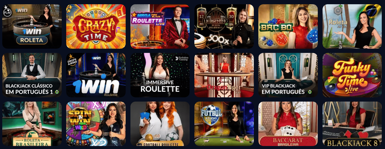 Visualização do cassino ao vivo do 1win casino