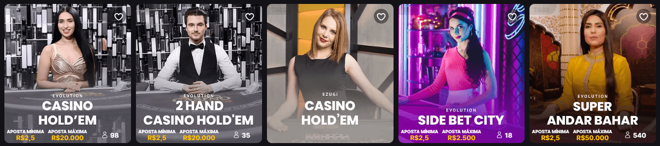 Prévia dos jogos de pôquer do Betmaster