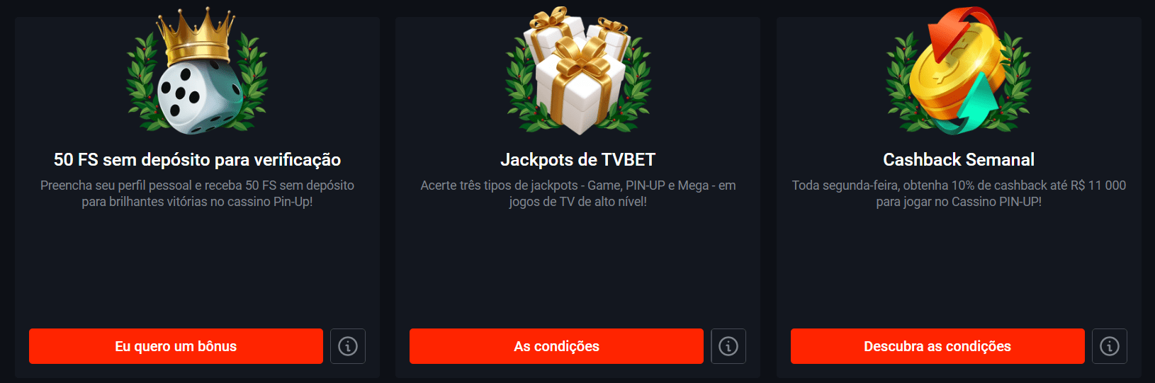 Prévia da promoção Pin UP