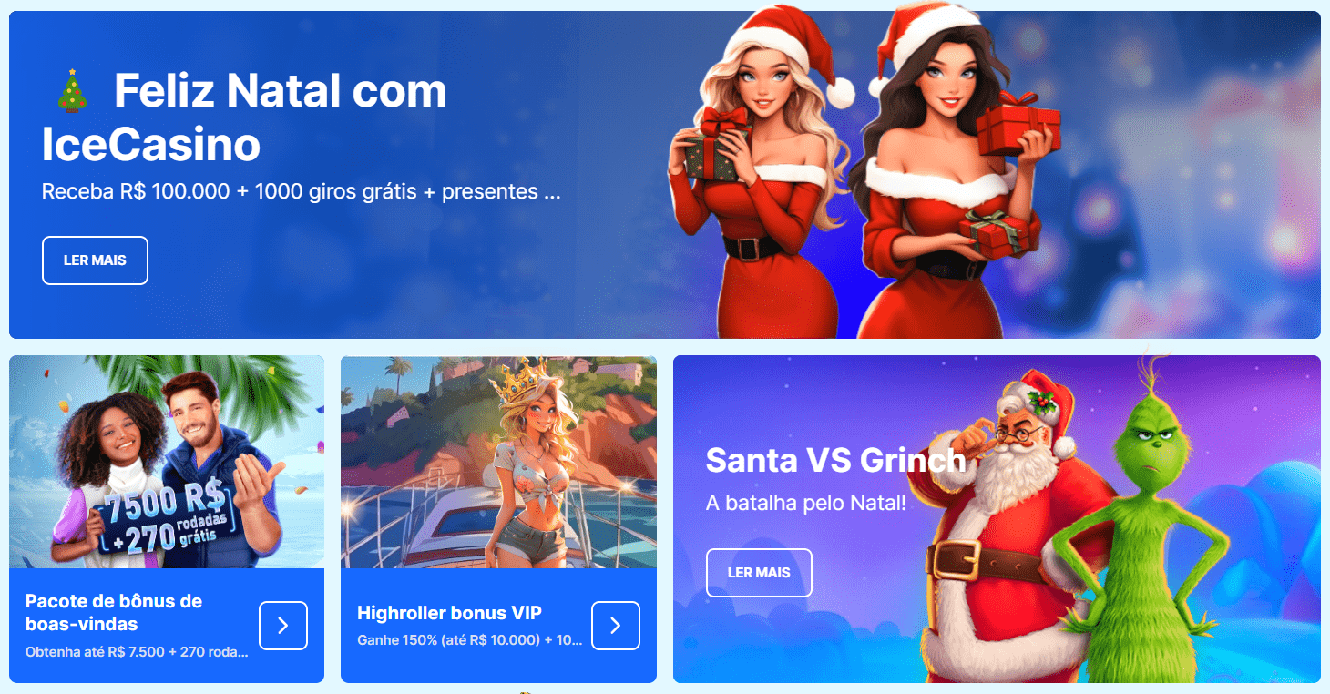 Visualização da promoção do cassino Ice