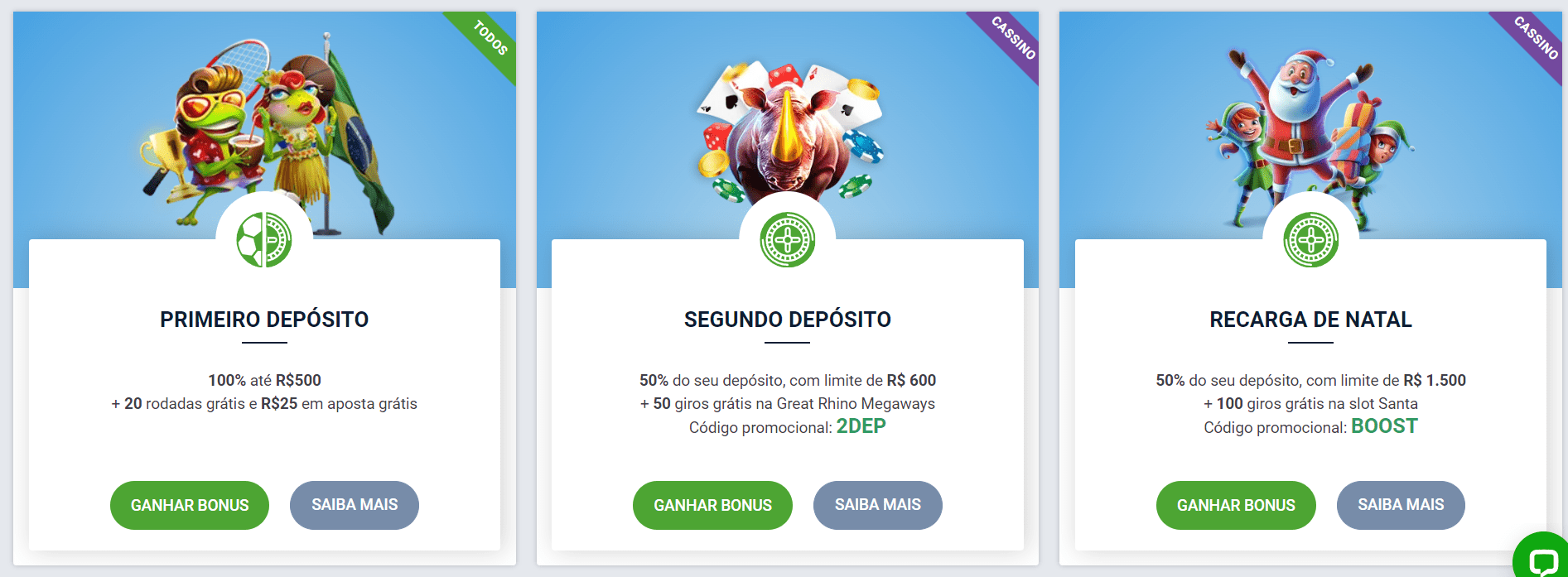 Visualização da promoção do cassino 20Bet