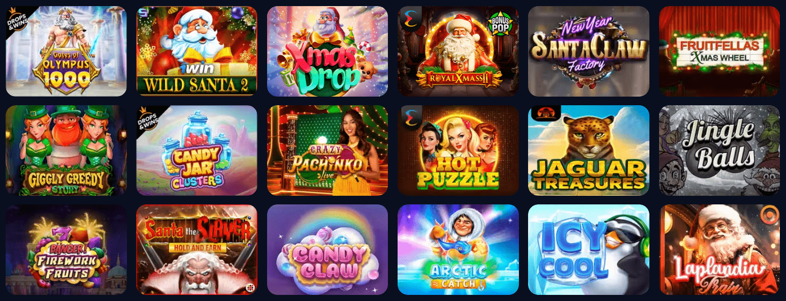 Visualização das slots do 1win casino