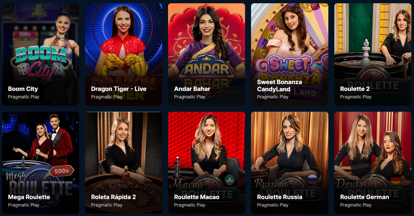 Visualização do cassino ao vivo EstrelaBet