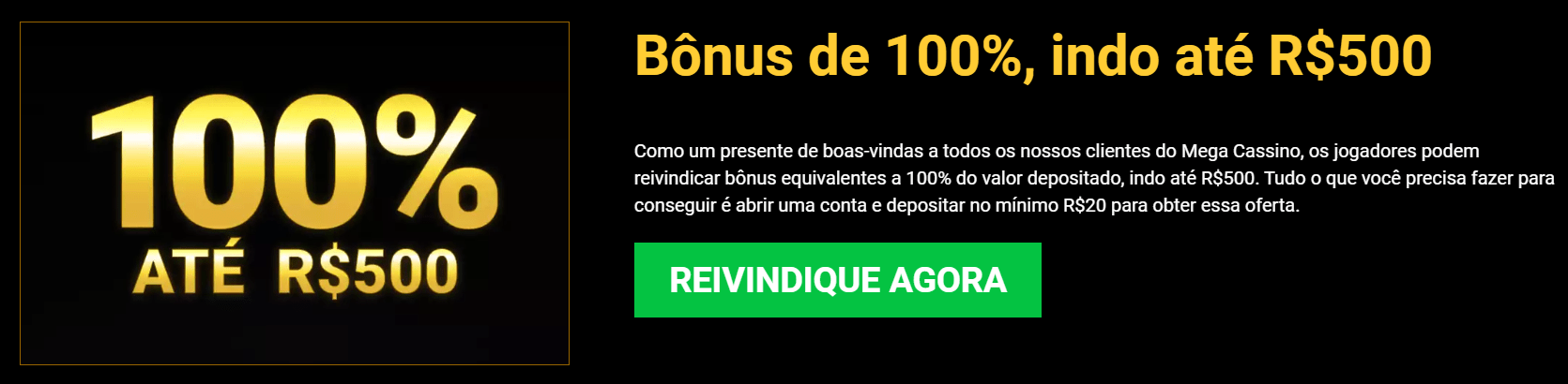 Prévia da promoção do Mega Casino