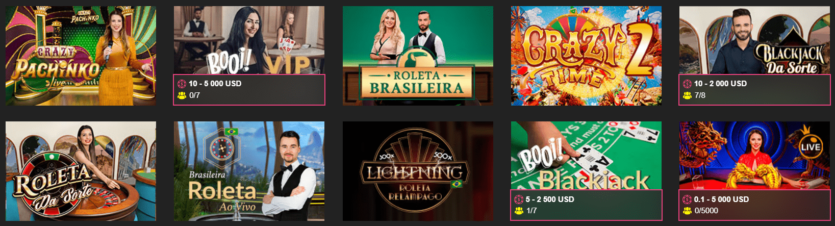 Prévia do cassino ao vivo da Booi 