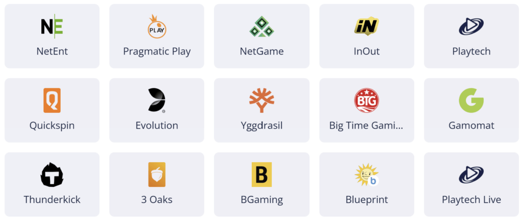 Prévia dos provedores do Mr Bet Casino
